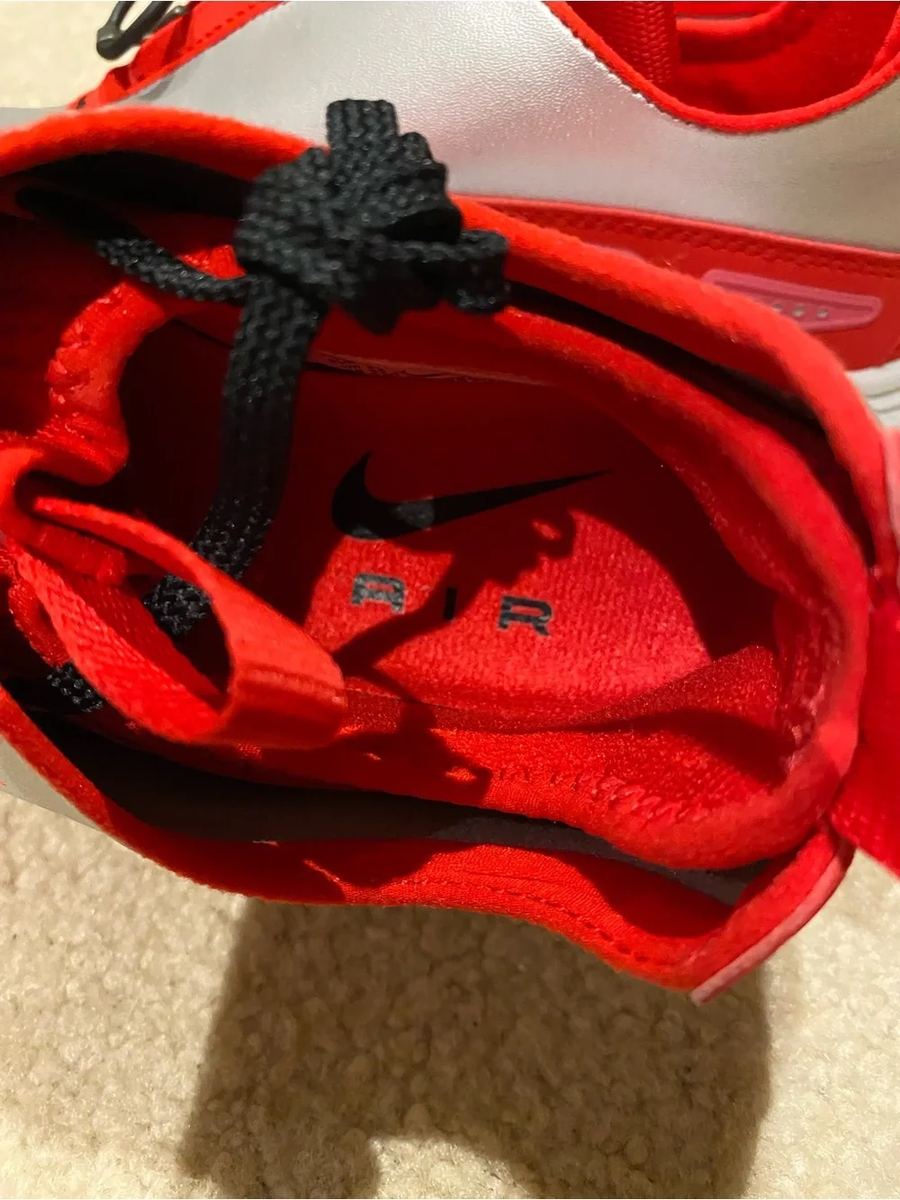 Nike Kids Red and Silver Slip-On Athletic Sneakers